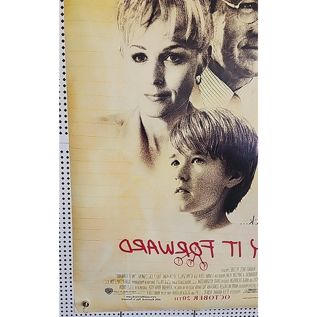 Pay It Forward - Double Sided Original Movie Poster 27” X 40” Kevin Spacey