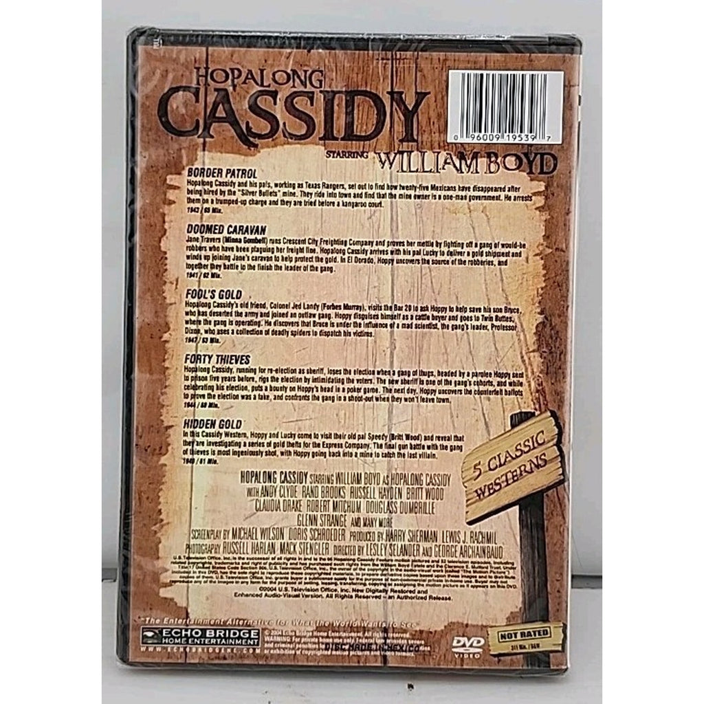 Hopalong Cassidy - Volume 1 (DVD, 2007) *Brand New*