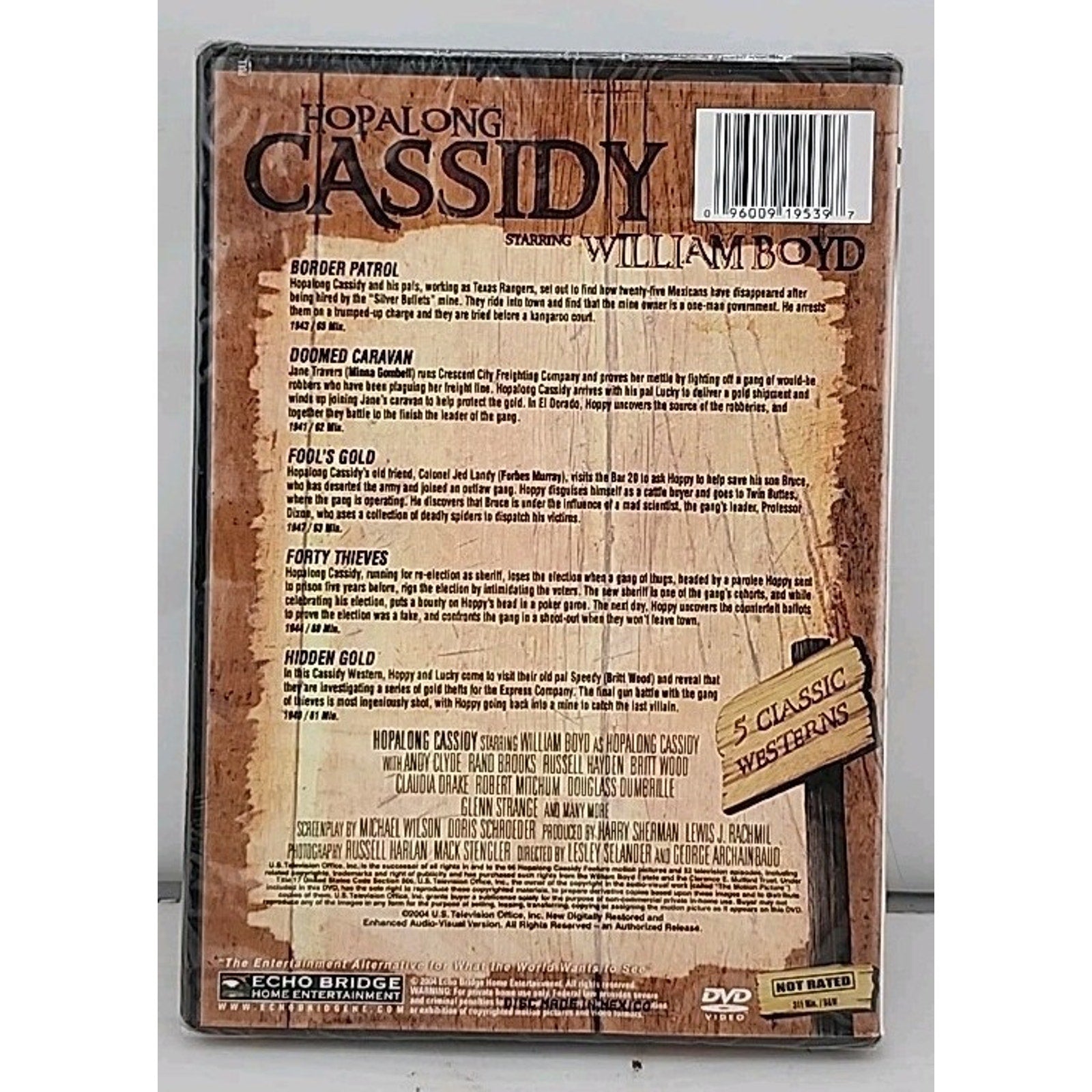 Hopalong Cassidy - Volume 1 (DVD, 2007) *Brand New*
