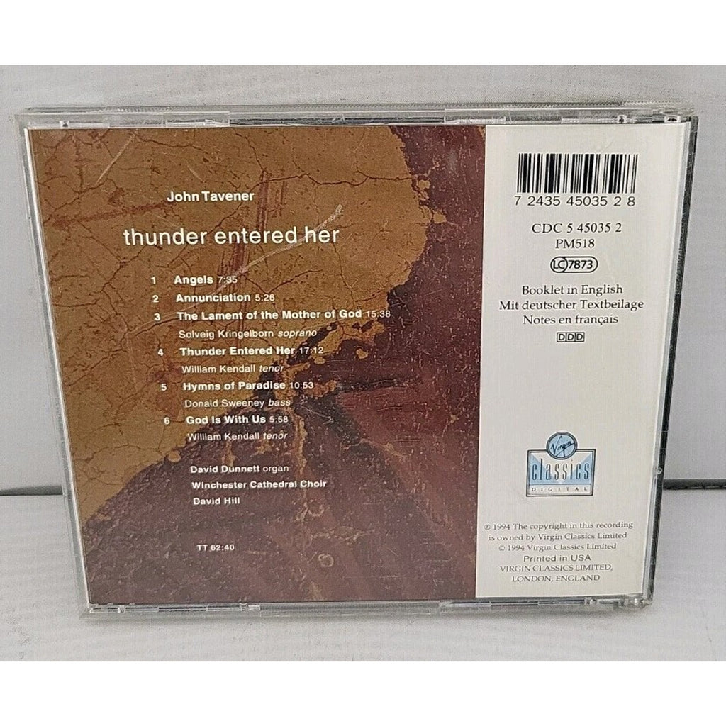 John Tavener: Thunder Entered Her / David Hill-Winchester Cathedral Choir (CD)