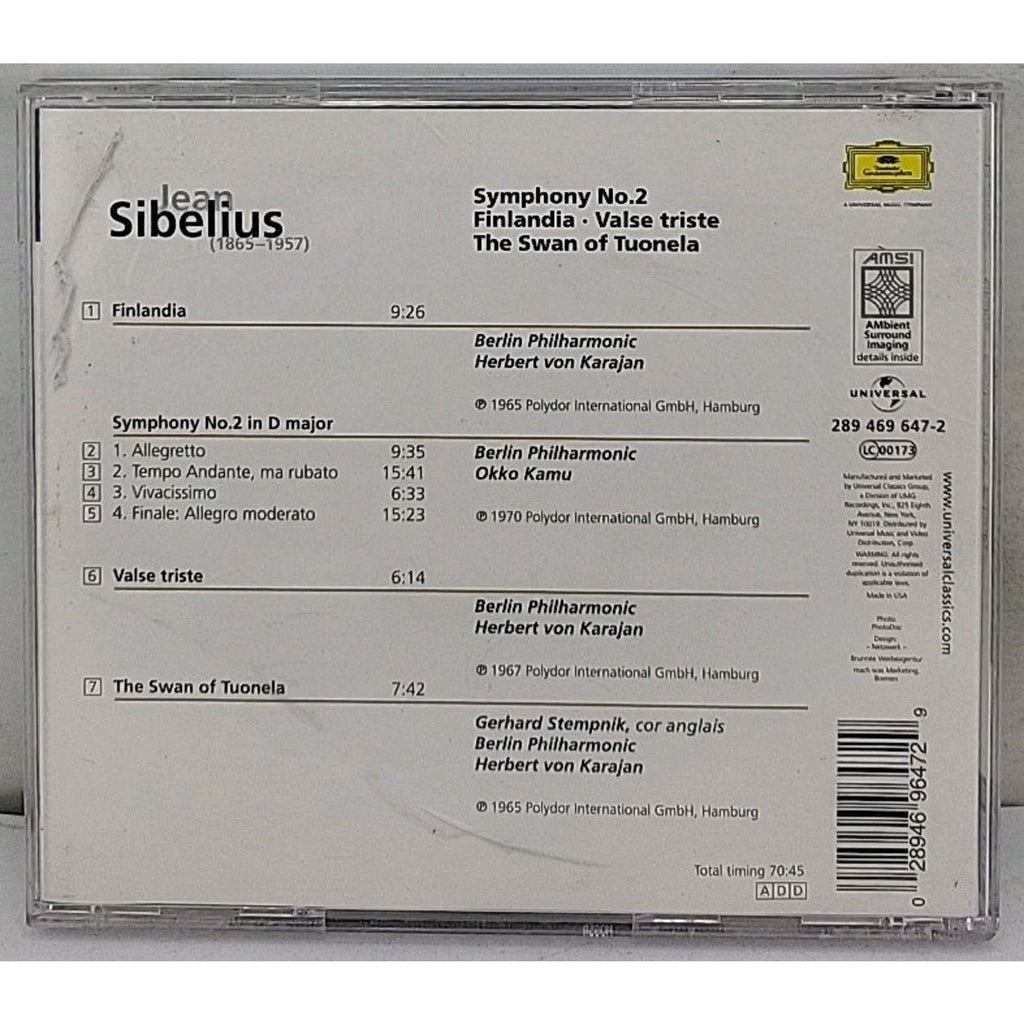 Symphony 2 / Finlandia-Eloquence by Berlin Philharmonic Orchestra (CD, 2001)
