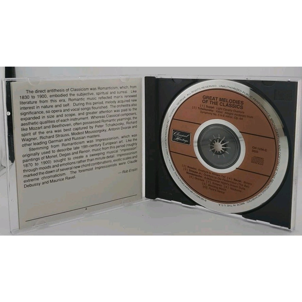 Great Melodies of the Classics by Various Artists /CD, Oct-1994, 4 Discs,