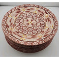 Set of 6 Temptations Ovenware by Tara Old World Cranberry Red 8” Salad Plates