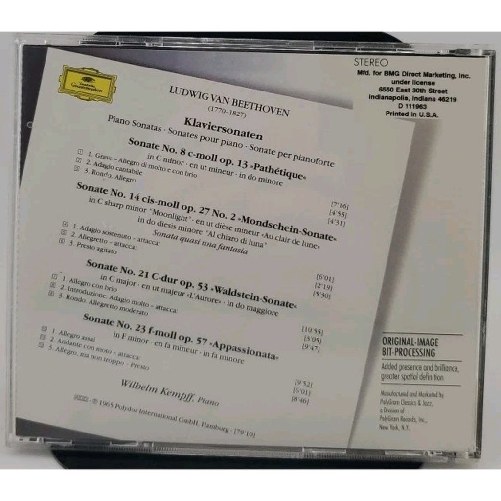 Sonatas by Beethoven / Kempff (CD, 1996)