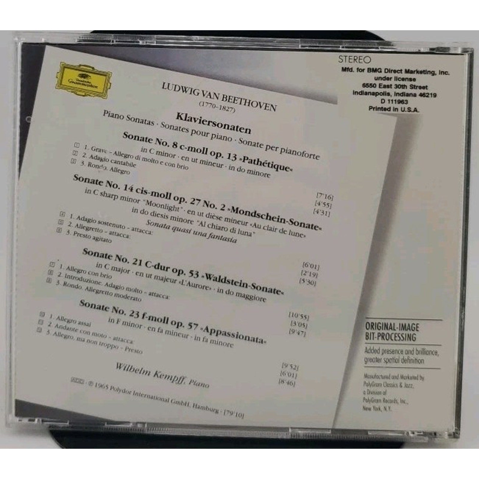 Sonatas by Beethoven / Kempff (CD, 1996)