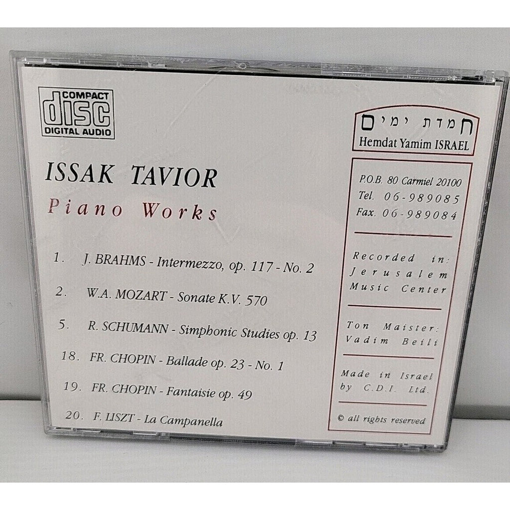 Issak Tavior Piano Works. Signed Case CD