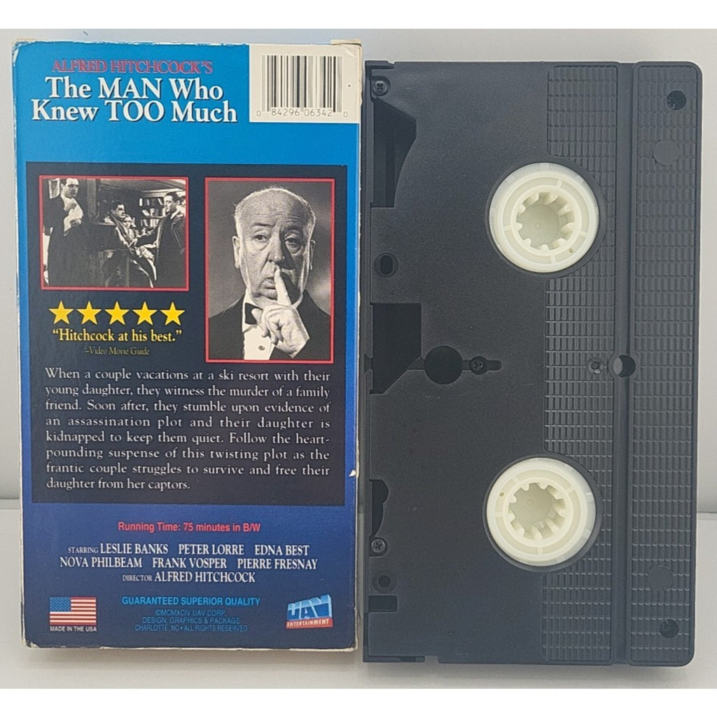The Man Who Knew Too Much (VHS, Black & White)