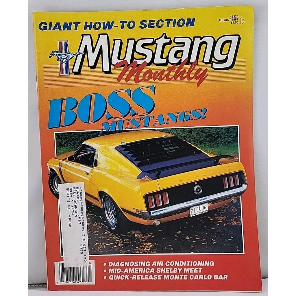 Mustang Monthly Magazine August 1987 Volume 10 Number 6