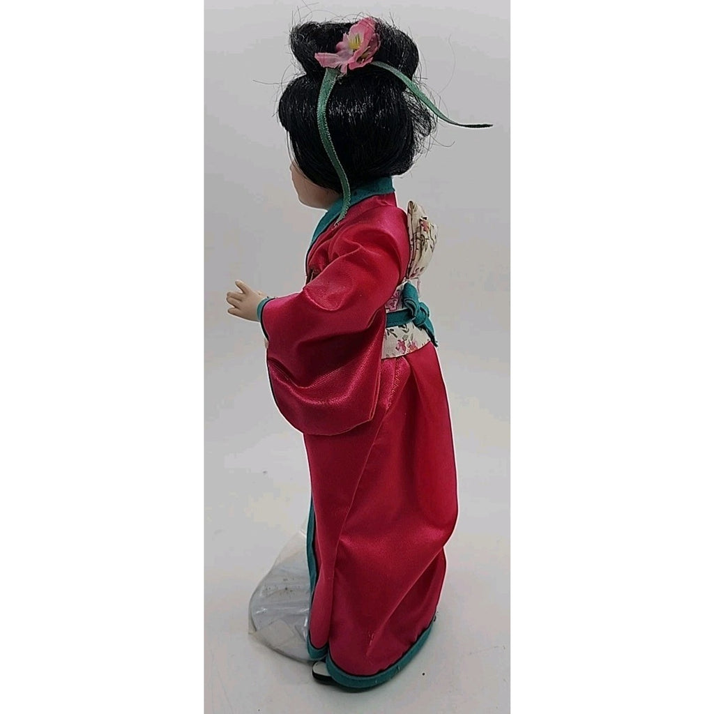 Doll, Asian Geisha Girl 12" Figurine W Stand, "Danbury Mint Akiko"