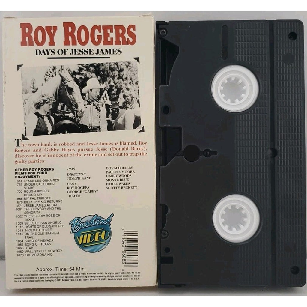 Roy Rogers Days of Jesse James (VHS)
