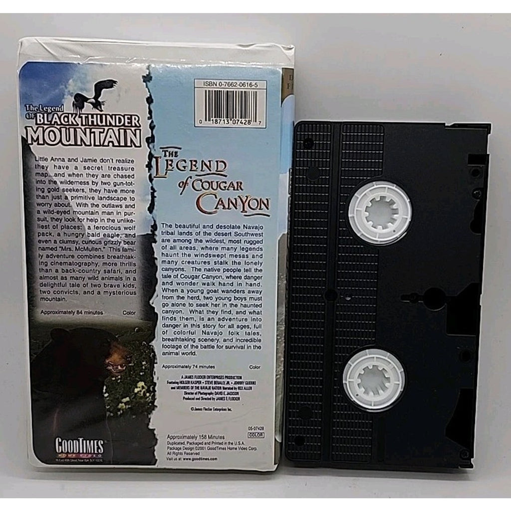 Legend of Black Thunder Mountain, The/The Legend of Cougar Canyon (VHS, 2002,...
