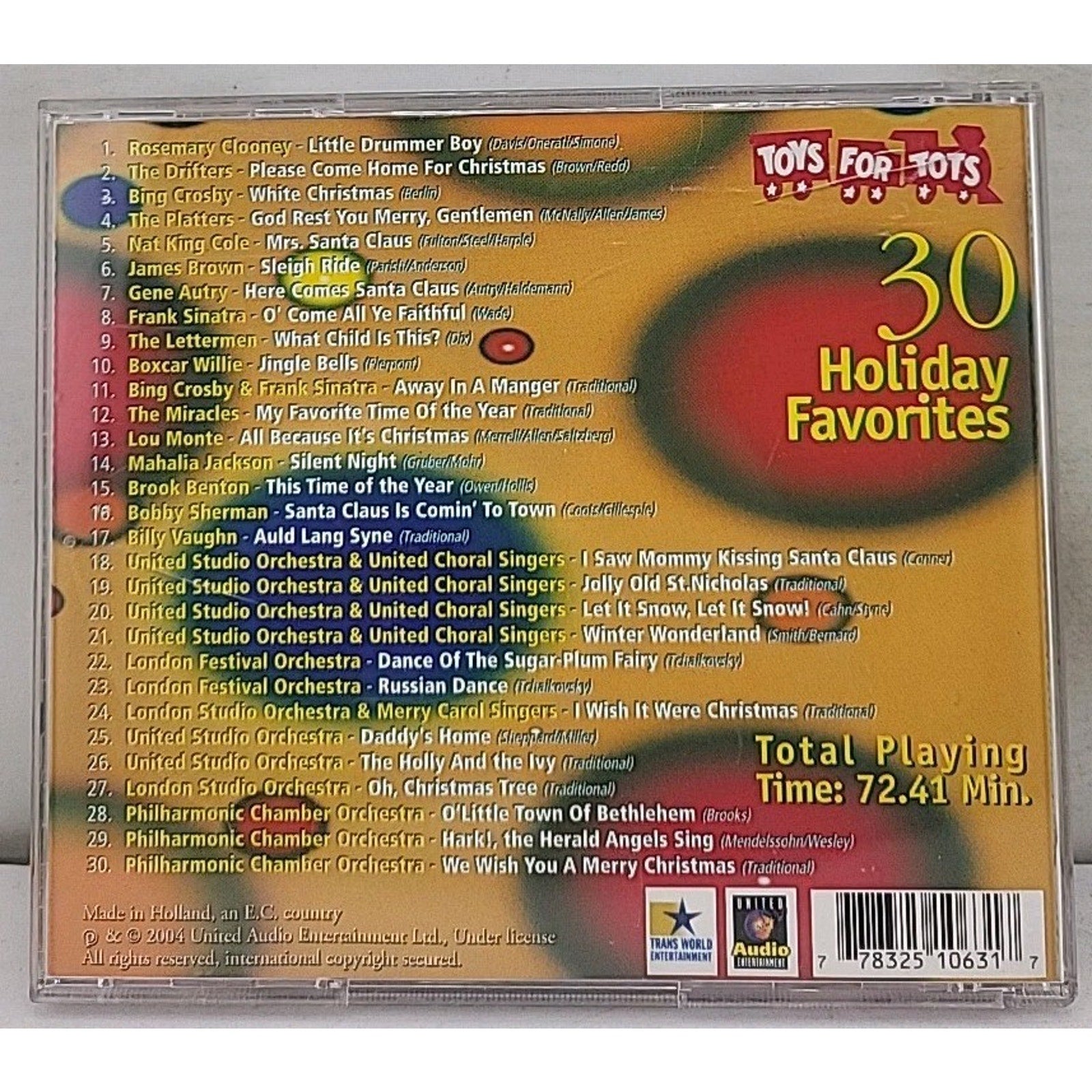 30 Holiday Favorites: Toys for Tots, Vol. 2 - Audio CD