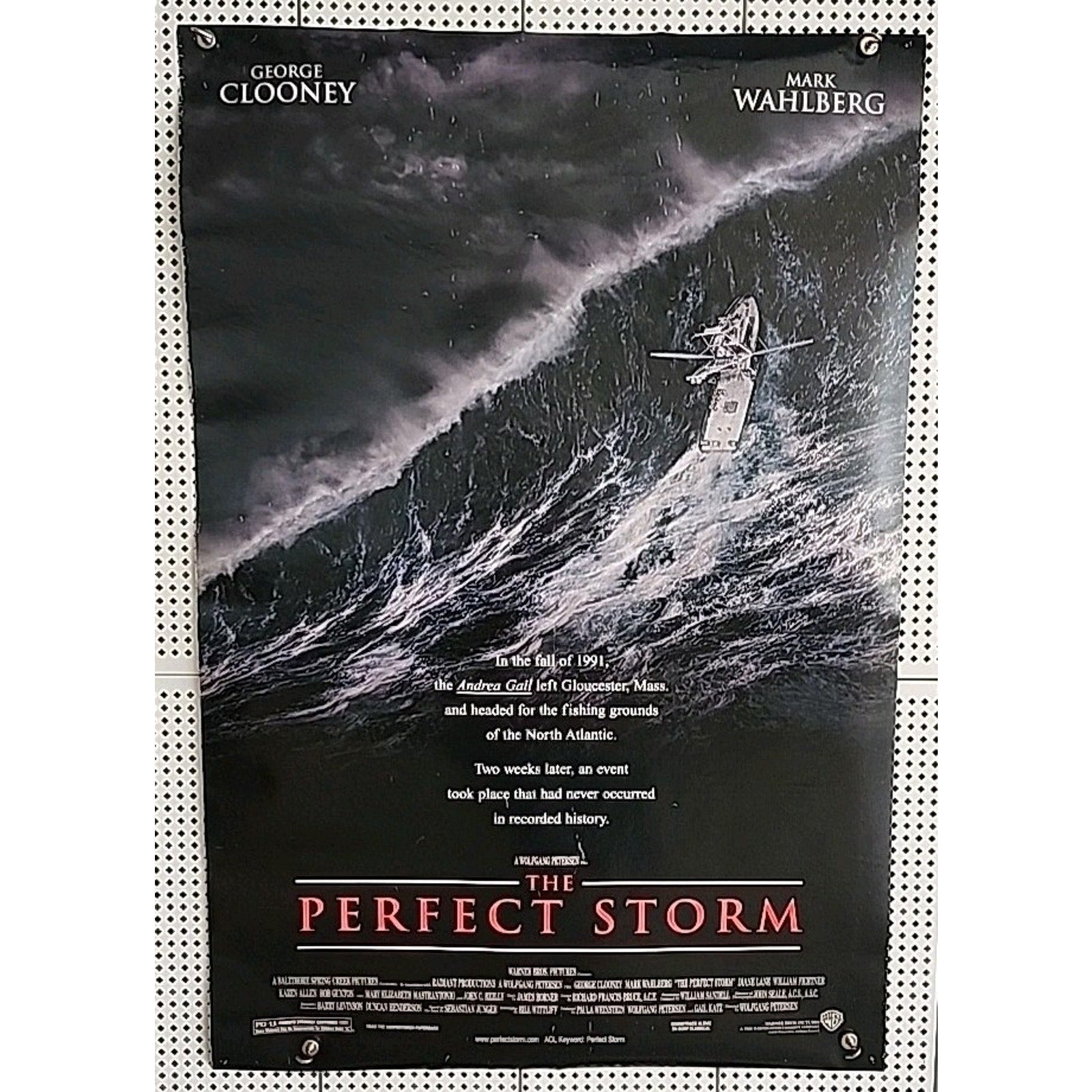 The Perfect Storm Original Double Sided Theatrical One-Sheet Poster 27x40