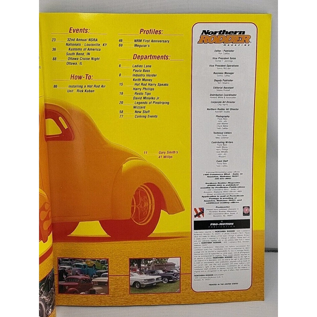 2001 November Northern Rodder Car Magazine Customs Hot Rod Sleads Ford Willys