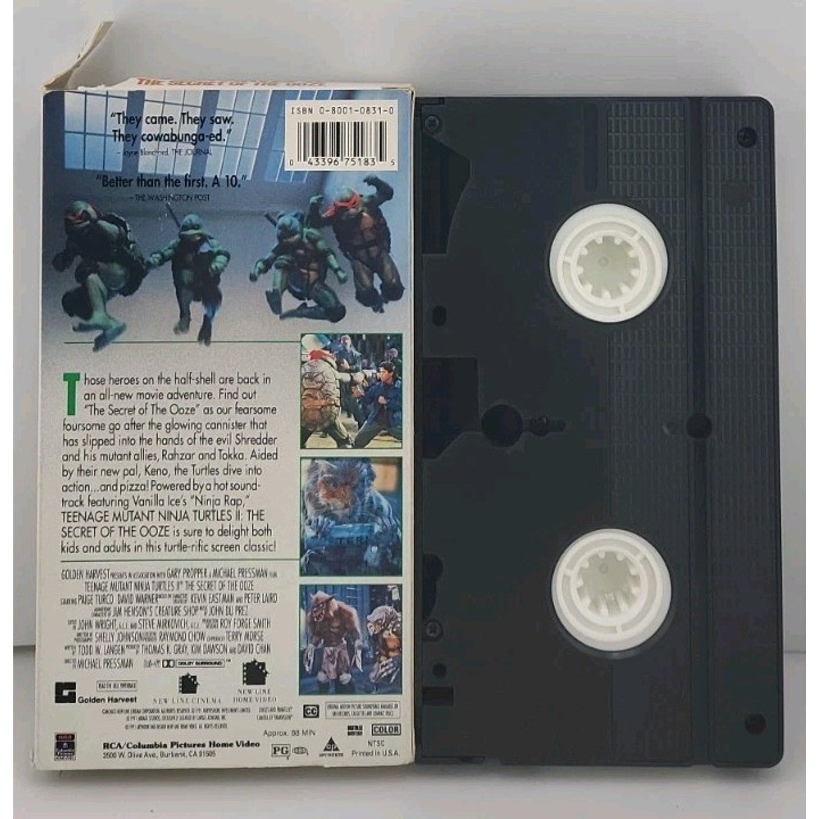 Teenage Mutant Ninja Turtles 2 - The Secret of the Ooze (VHS, 1991)