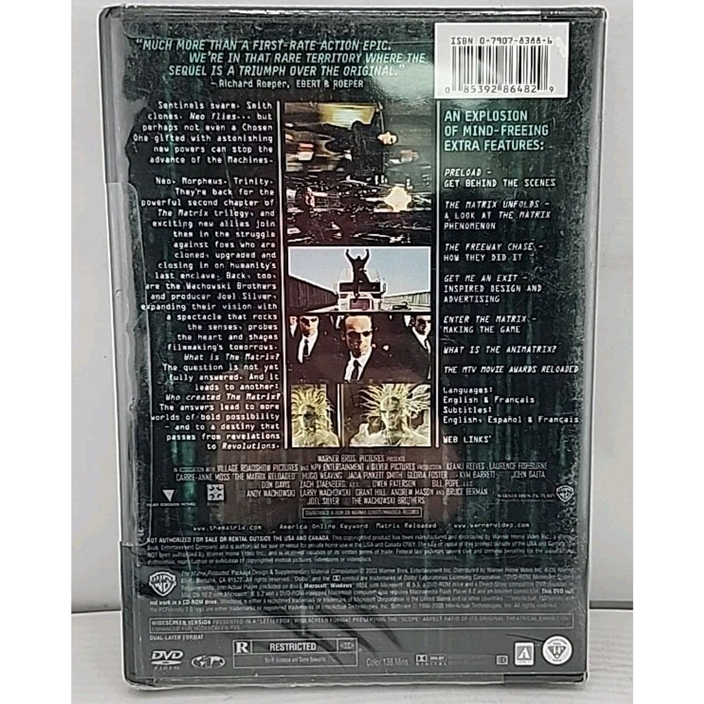The Matrix Reloaded (DVD, 2003) *Brand New*