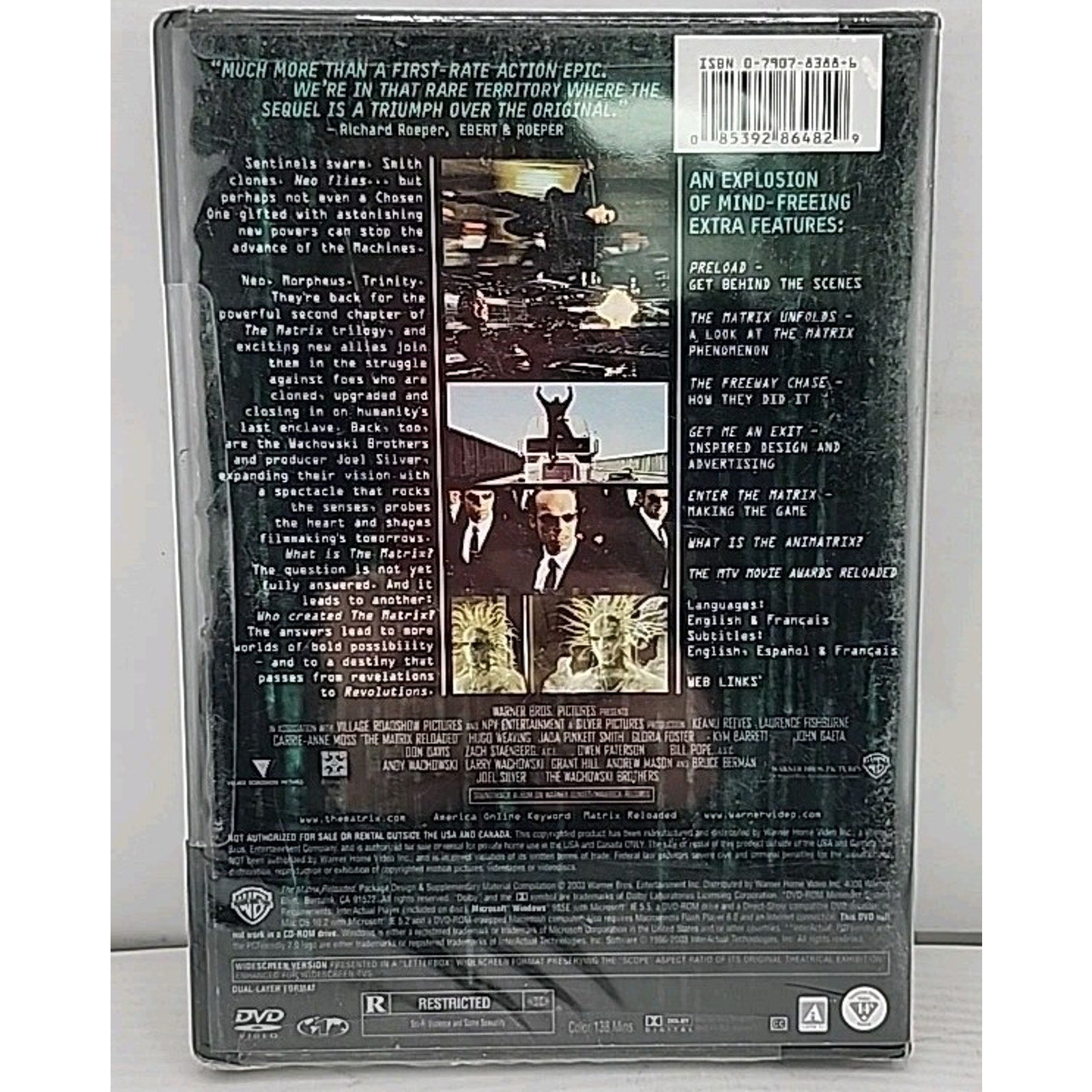 The Matrix Reloaded (DVD, 2003) *Brand New*
