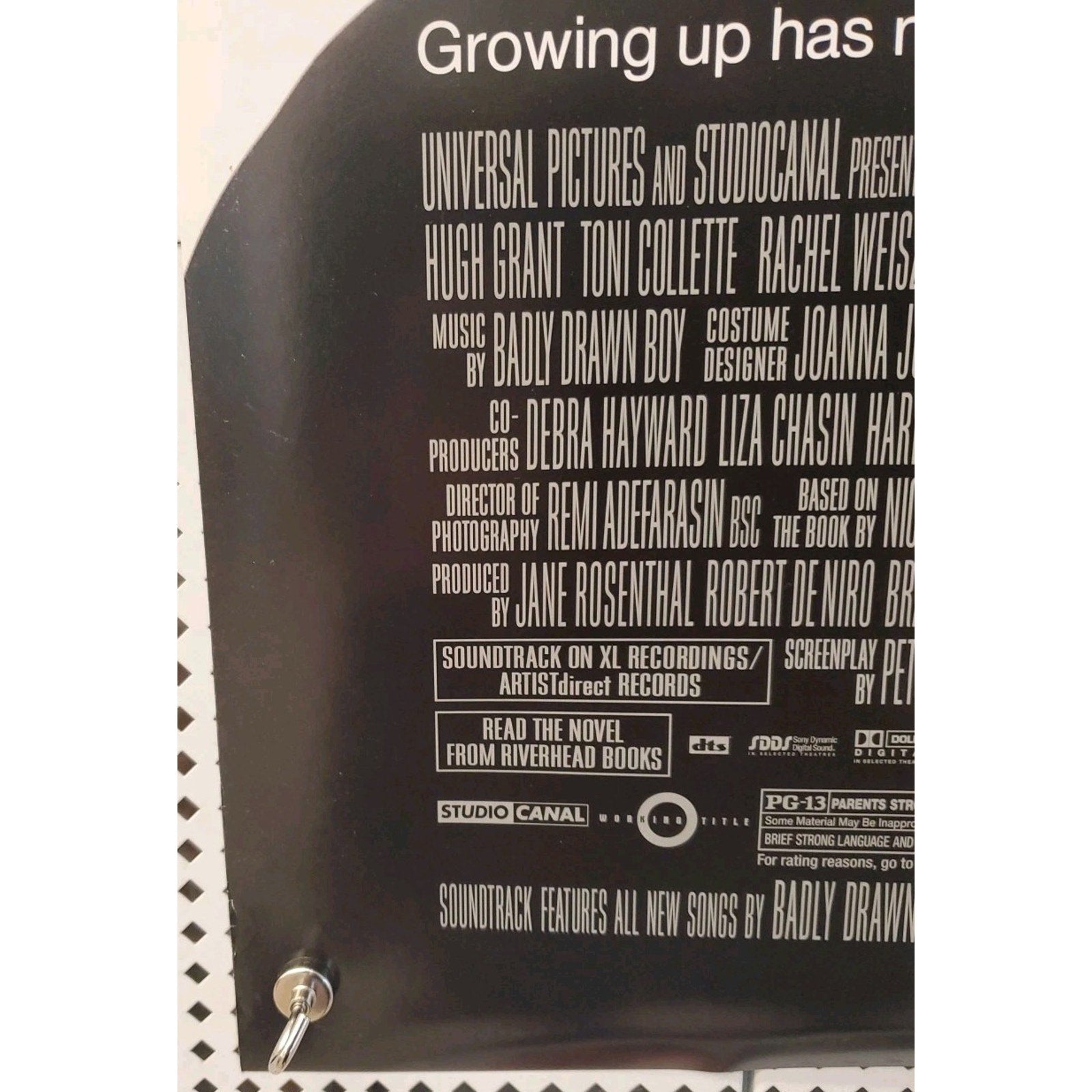 About a Boy Movie Poster 27x40 D/S Hoult Hugh Grant Rachel Weisz Toni Collette