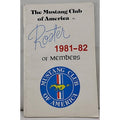 The Mustang Club Of America Booklet - Roster 1981-82 Of Memebers -