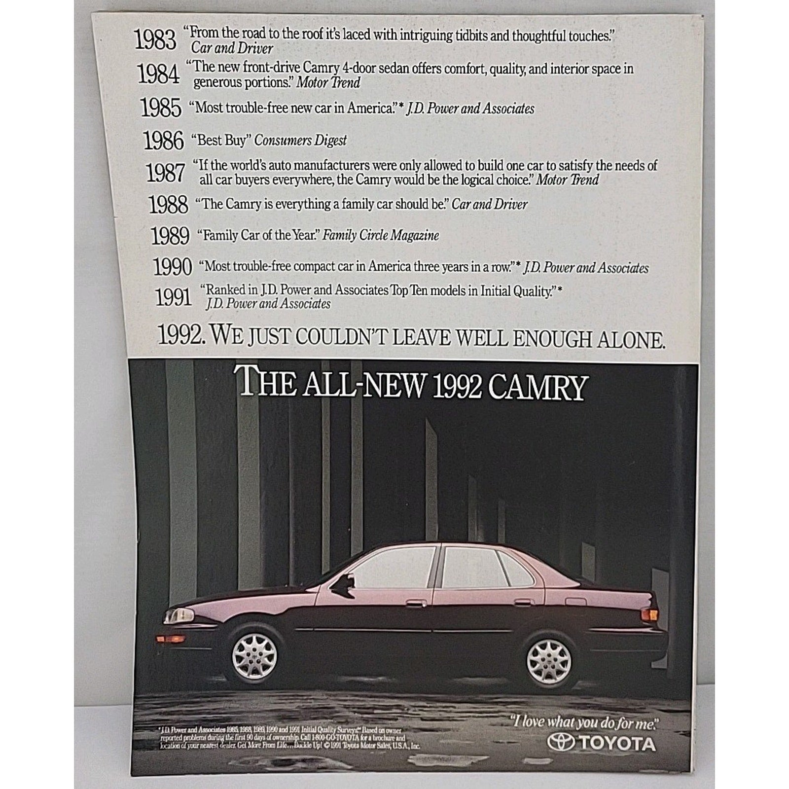 Motor Trend Magazine - January 1992 - Volume 44 Number 1