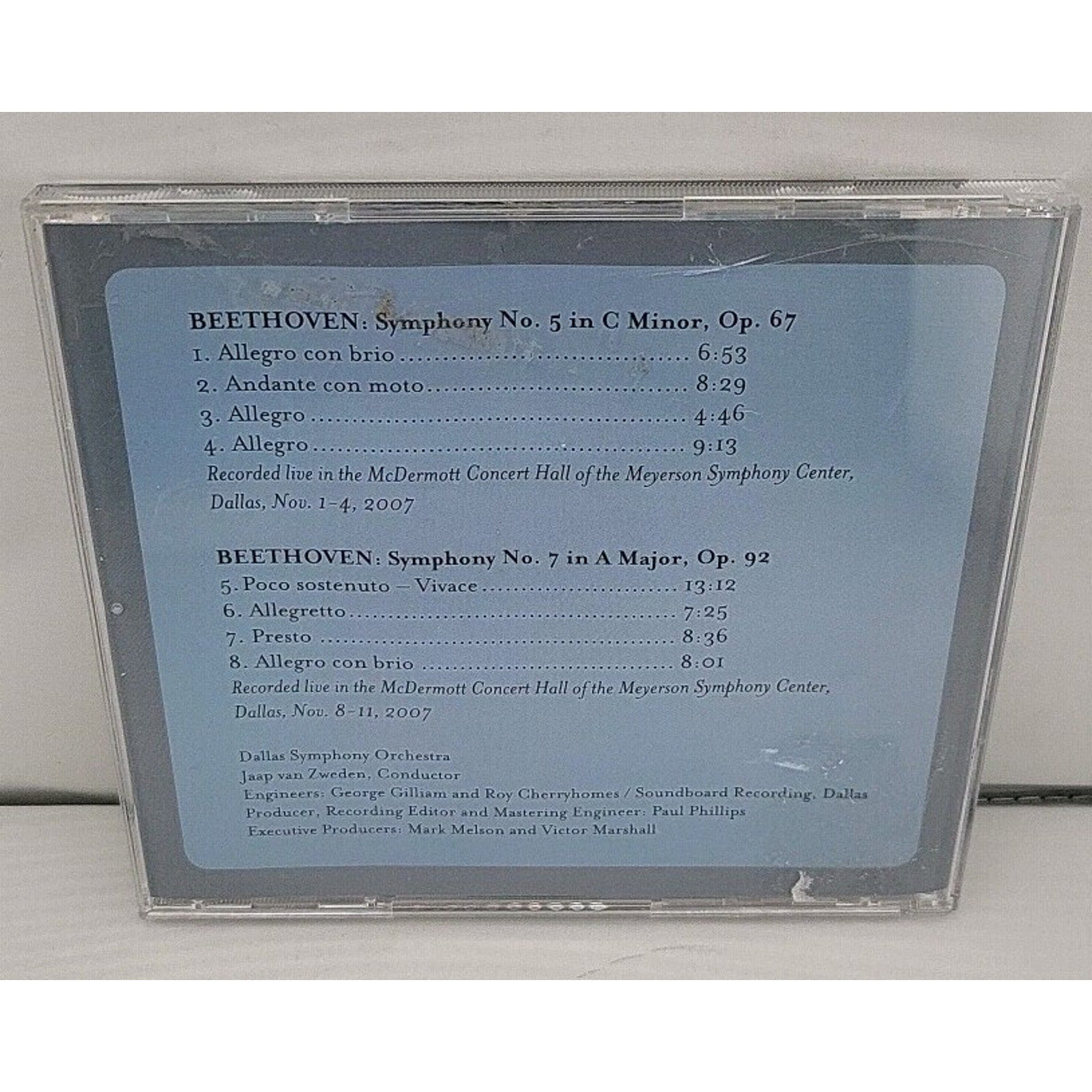 Beethoven Fifth Symphony / Seventh Symphony CD