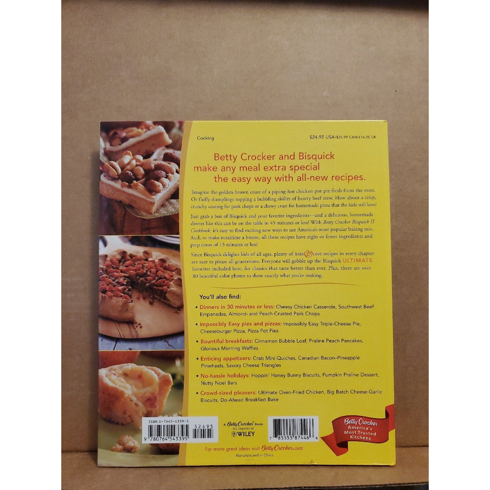 Betty Crocker Bisquick II Cookbook: Easy Breakfast Lunch Dinner Dessert
