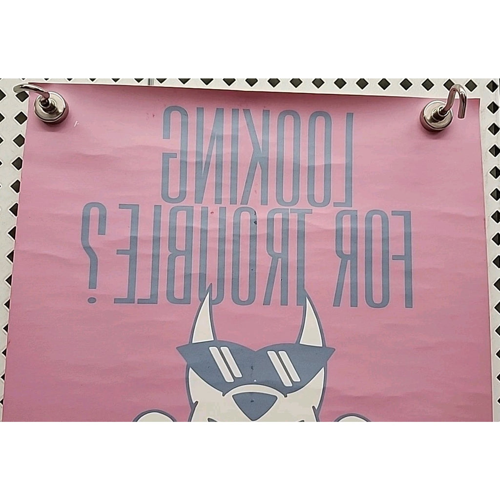 Man Trouble Window Decal 10x18