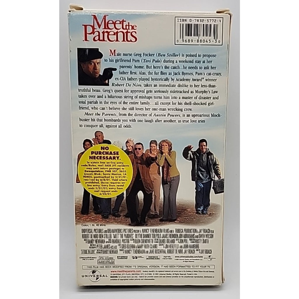 Meet The Parents VHS Tape Comedy Ben Stiller