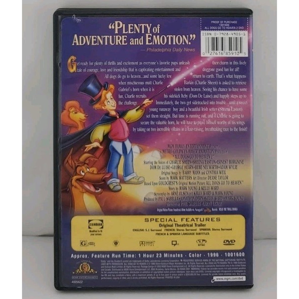 All Dogs Go to Heaven 2 (DVD, 1996)