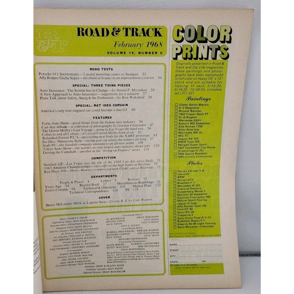 Road & Track February 1968