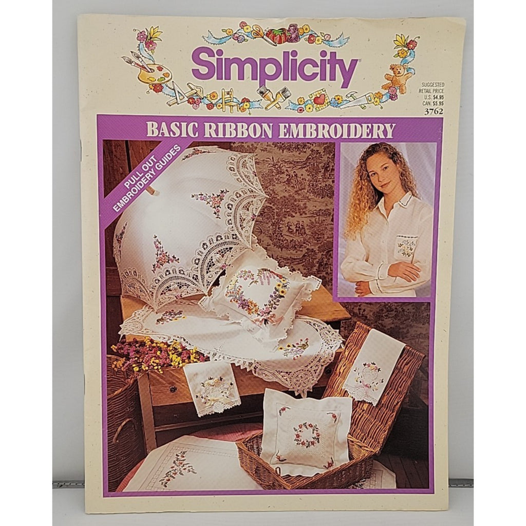 Basic Ribbon Embroidery - Simplicity Book #3762, 1994