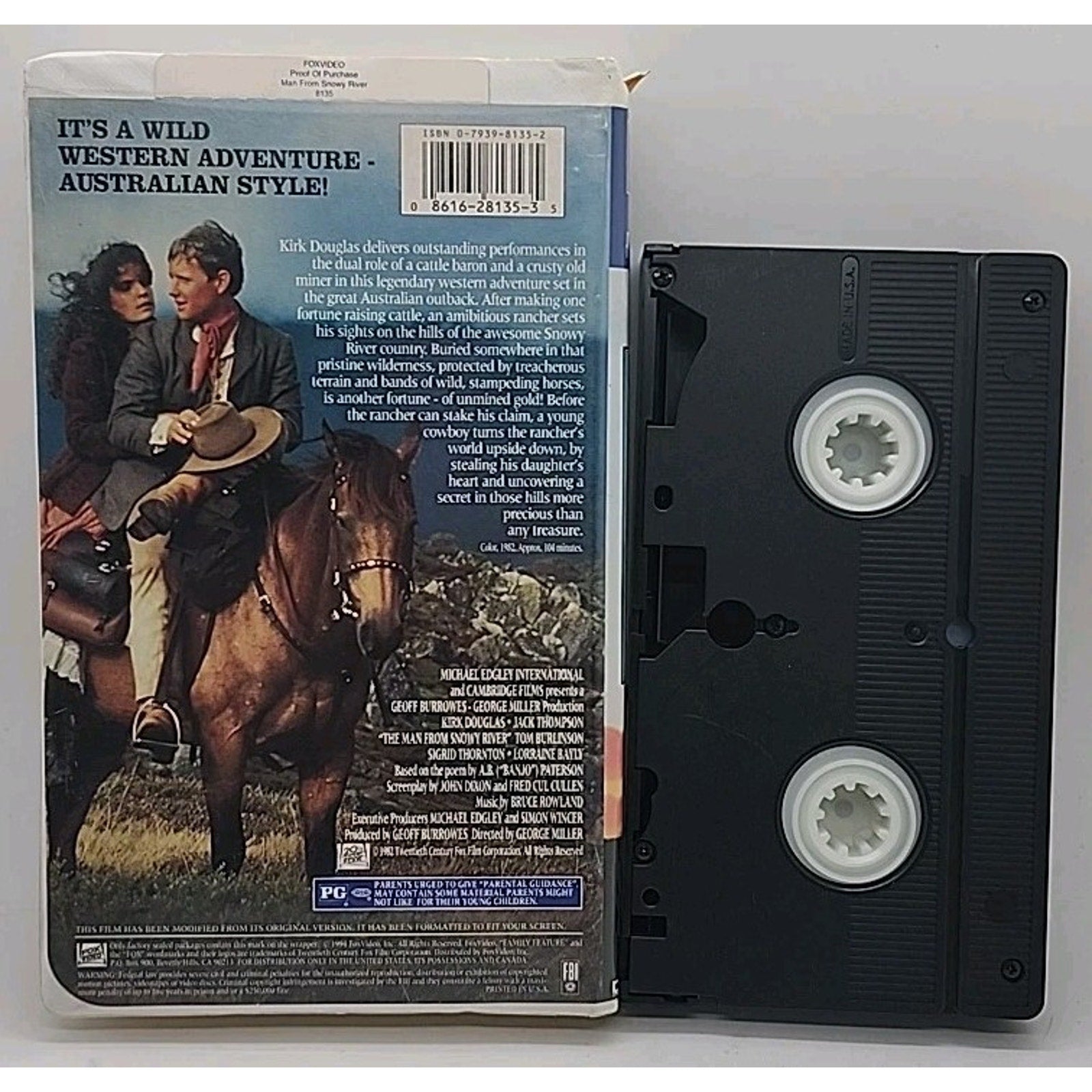 The Man From Snowy River (VHS, Clamshell)