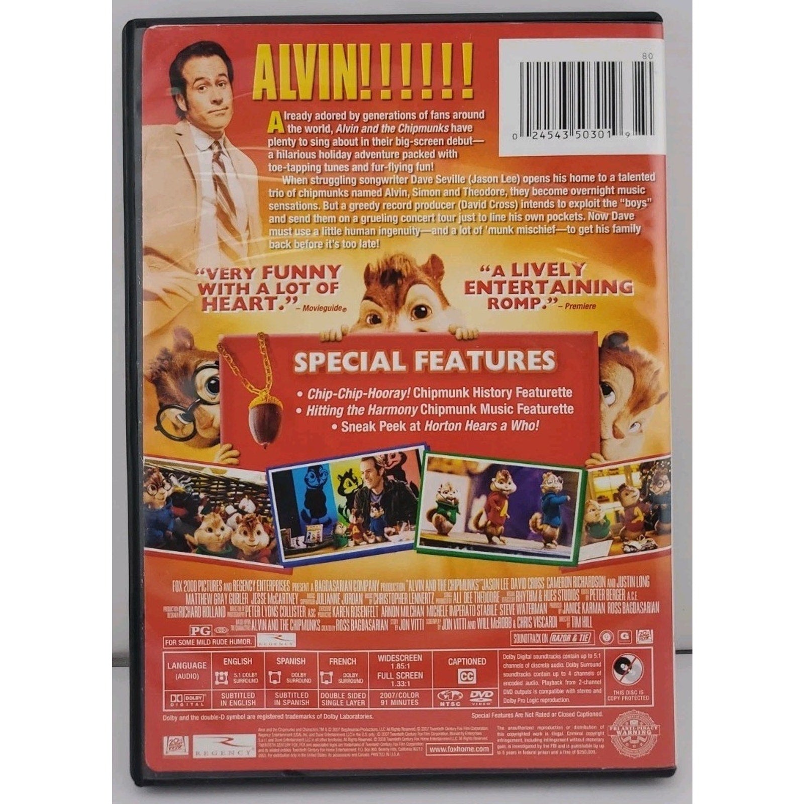 Alvin and the Chipmunks (DVD, 2007)