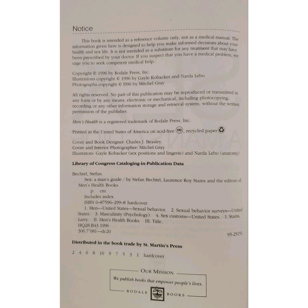 Sex : A Man's Guide by Stefan Bechtel, Men's Health Book Editors and Laurence R.