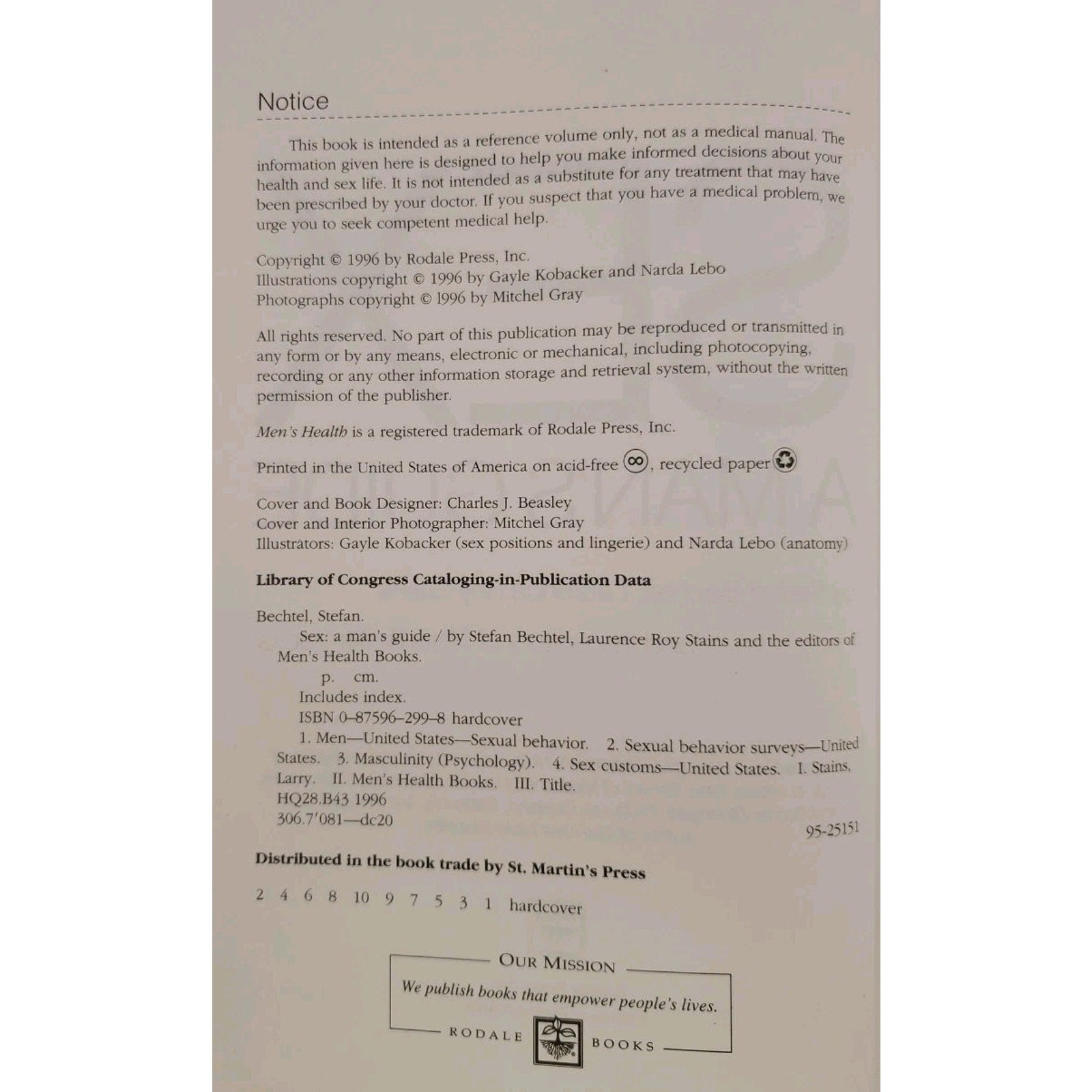 Sex : A Man's Guide by Stefan Bechtel, Men's Health Book Editors and Laurence R.