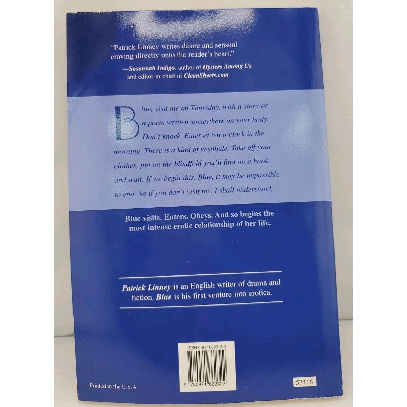Blue : The Color of Desire by Patrick Linney (Perfect)