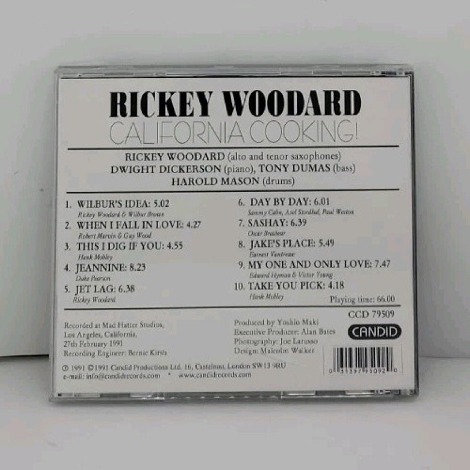 California Cooking by Rickey Woodard (CD, Oct-1991, Candid)