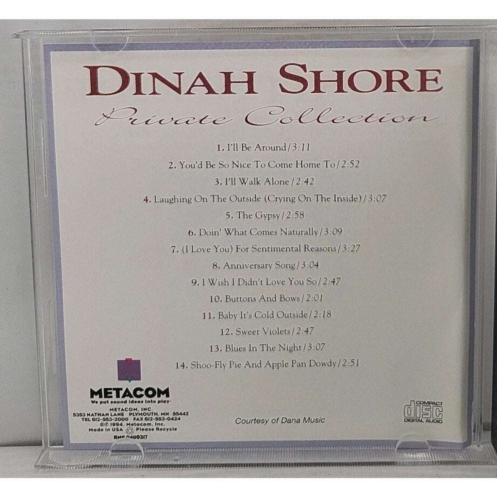 Private Collection by Shore, Dinah (CD, 2013)
