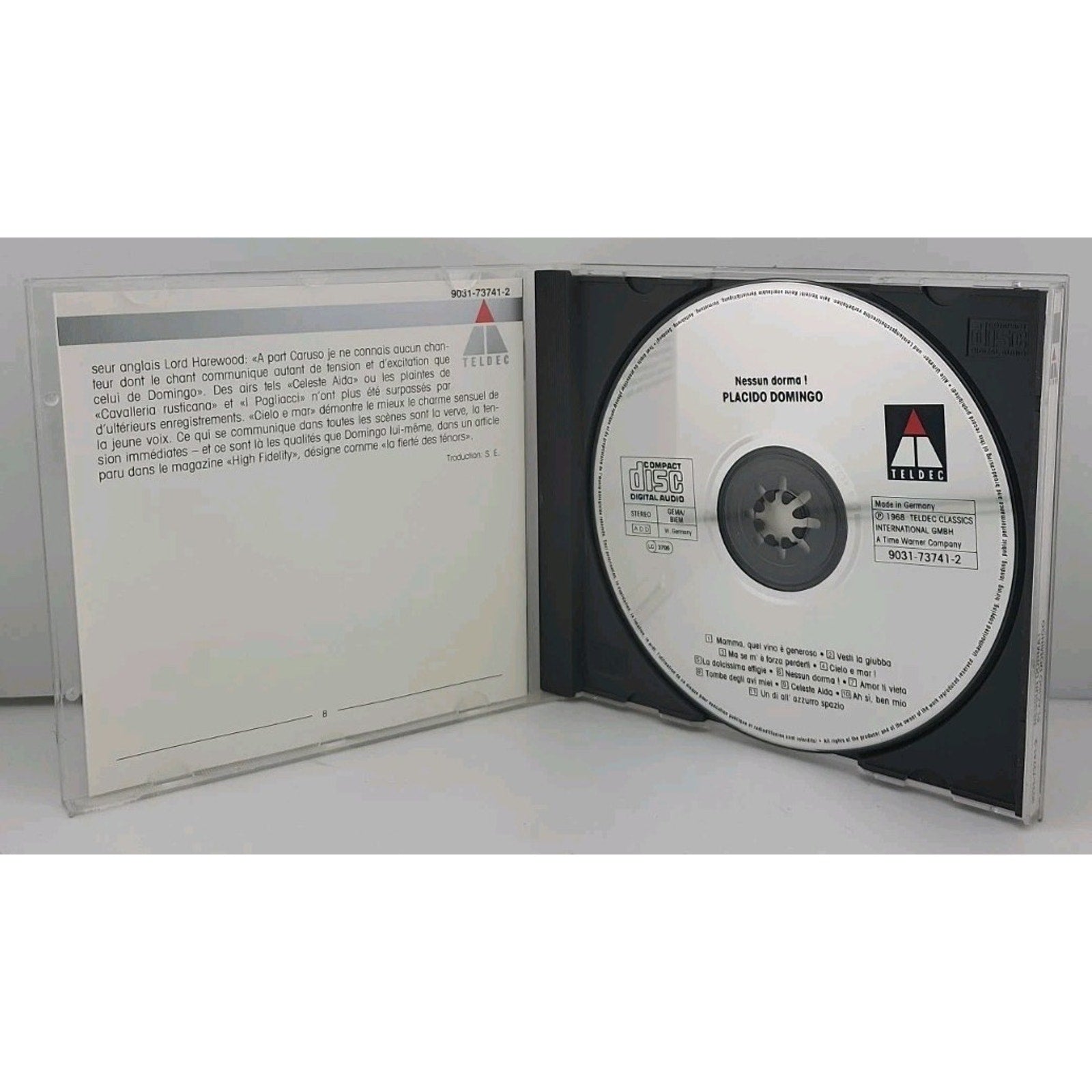 Placido Domingo – Nessun Dorma CD 1990 Classical Opera TELDEC