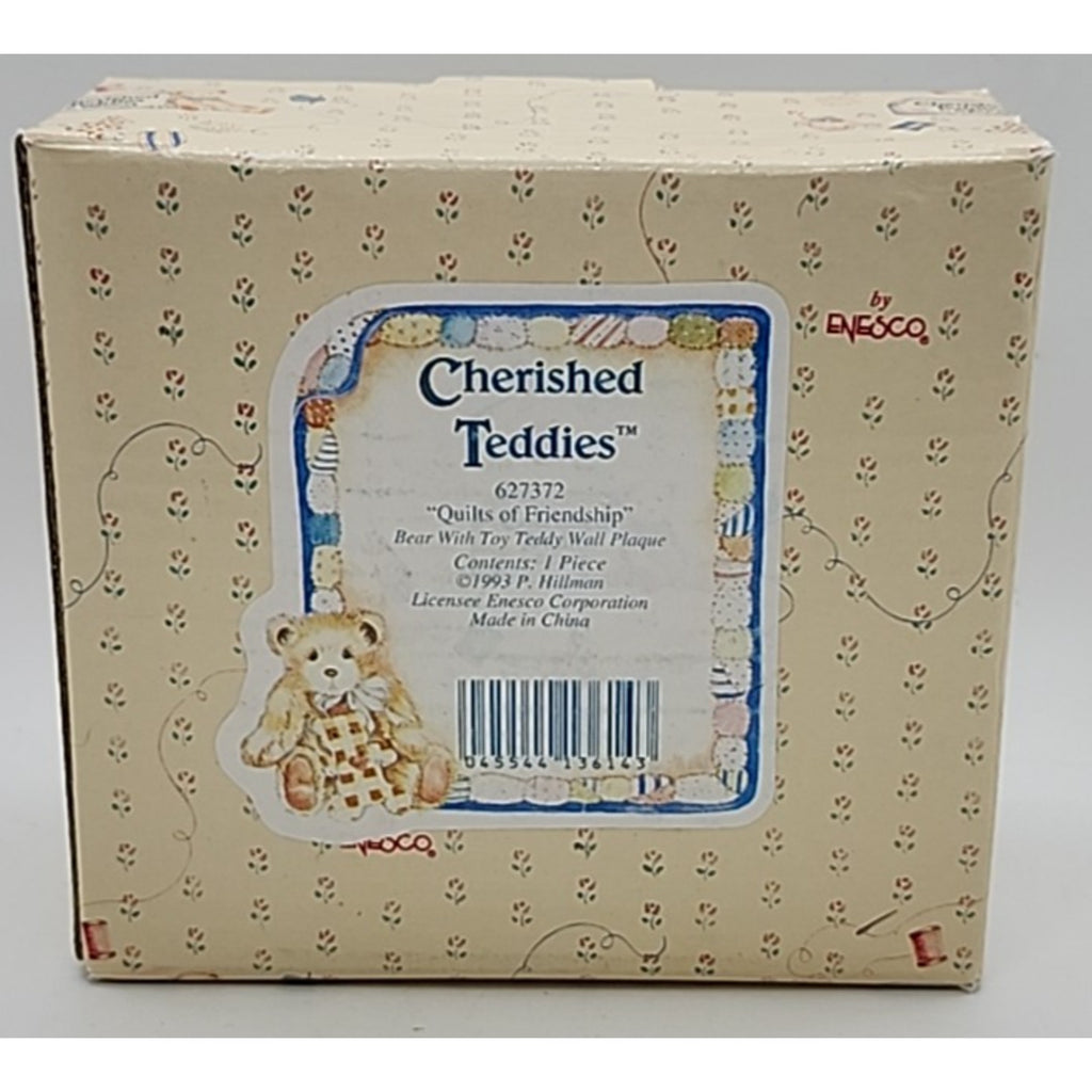 Cherished Teddies Quilts of Friendship Porcelain Plaque 1993 P Hillman #627372