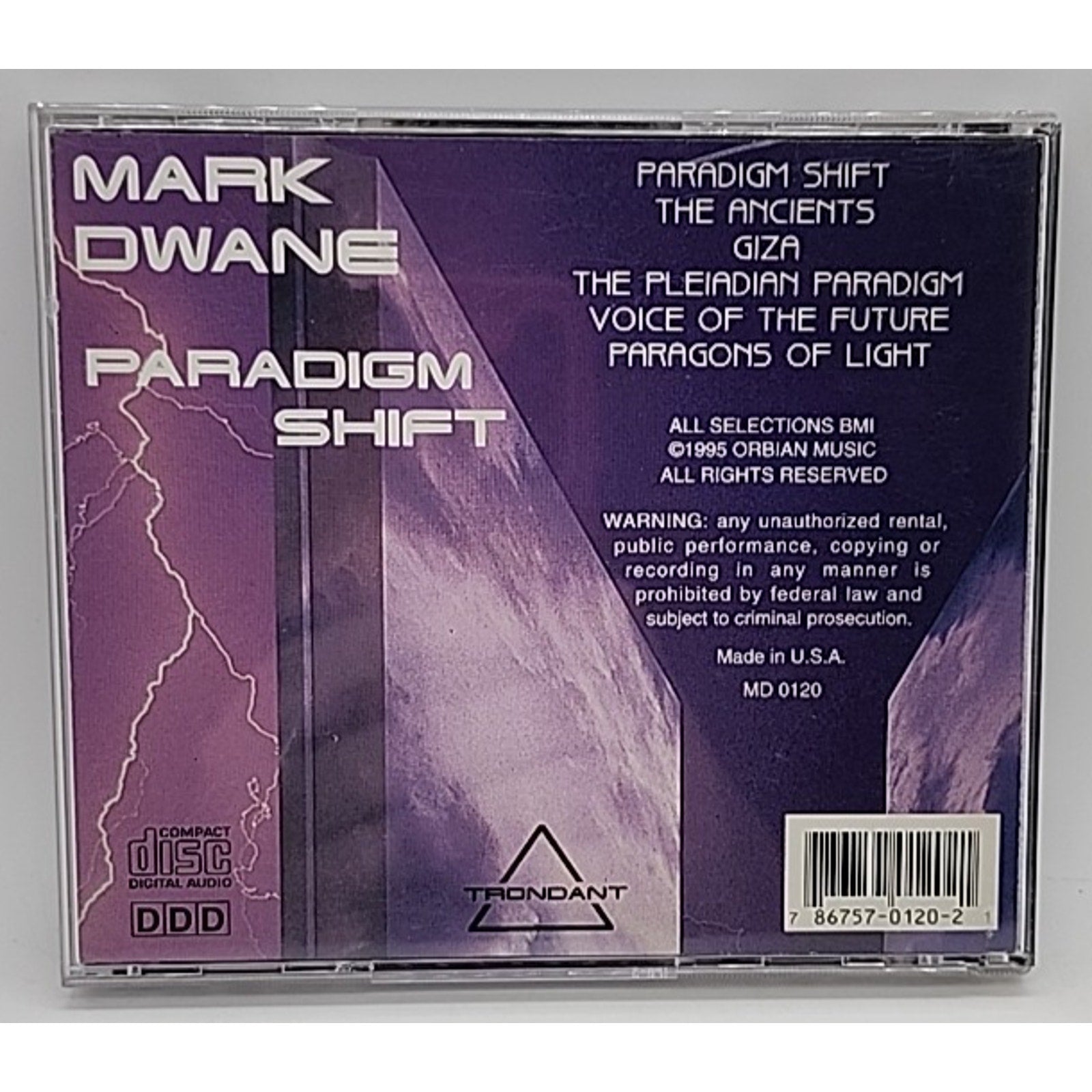 Paradigm Shift by Mark Dwane (CD, 2007)