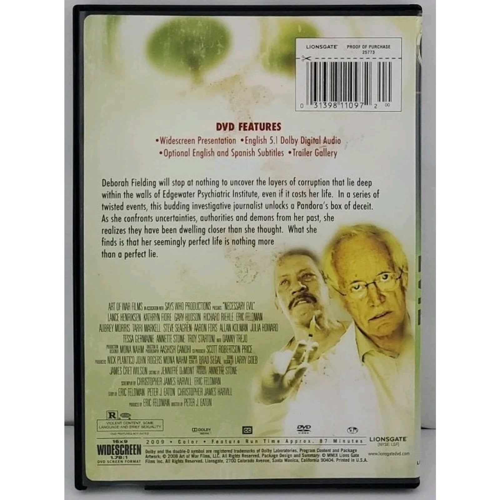 Necessary Evil (Blockbuster Video Case & DVD 2009) Widescreen