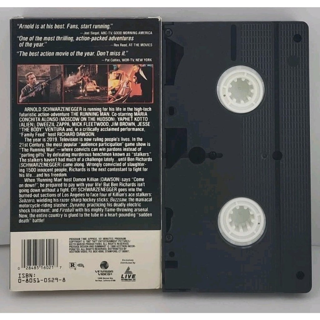 The Running Man VHS (1988 Vestron Home Video)