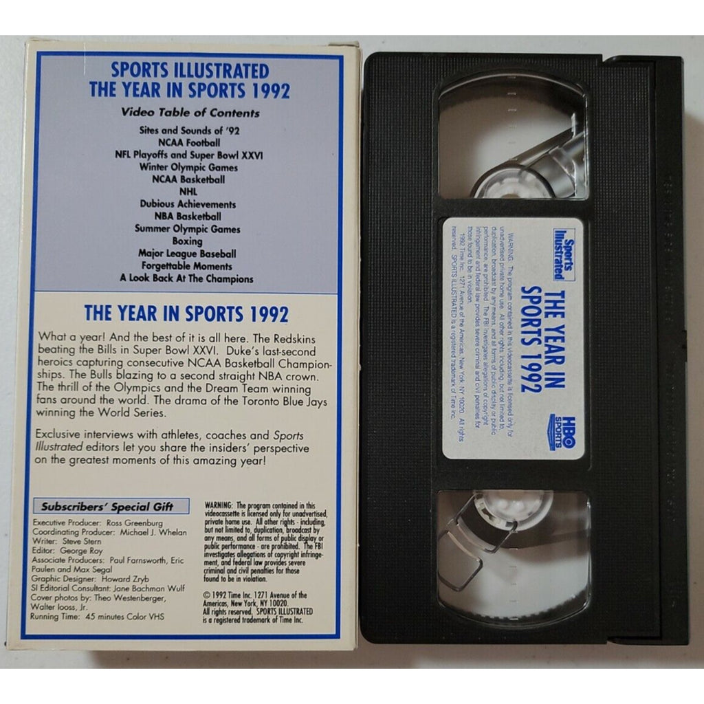The Year In Sports 1992 (VHS)