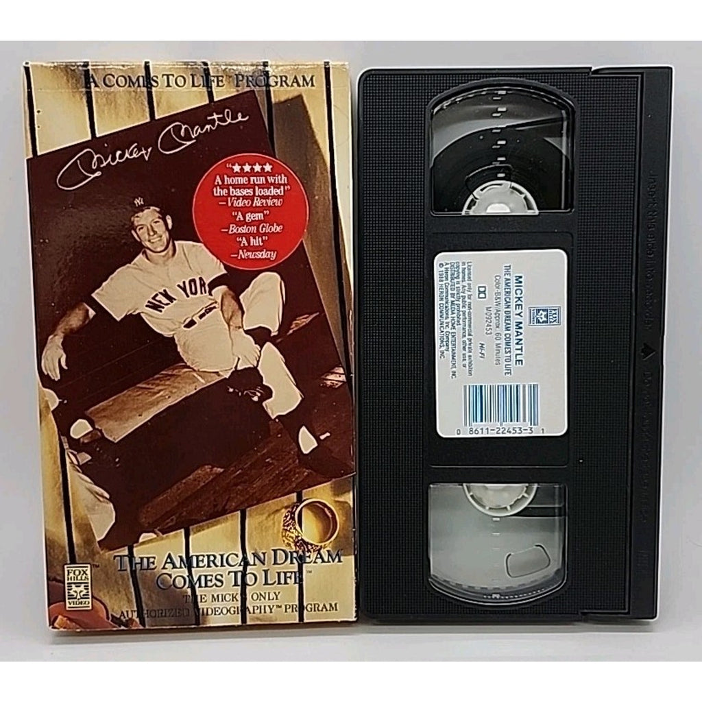 Mickey Mantle (VHS, 1989) The American Dream Comes to Life