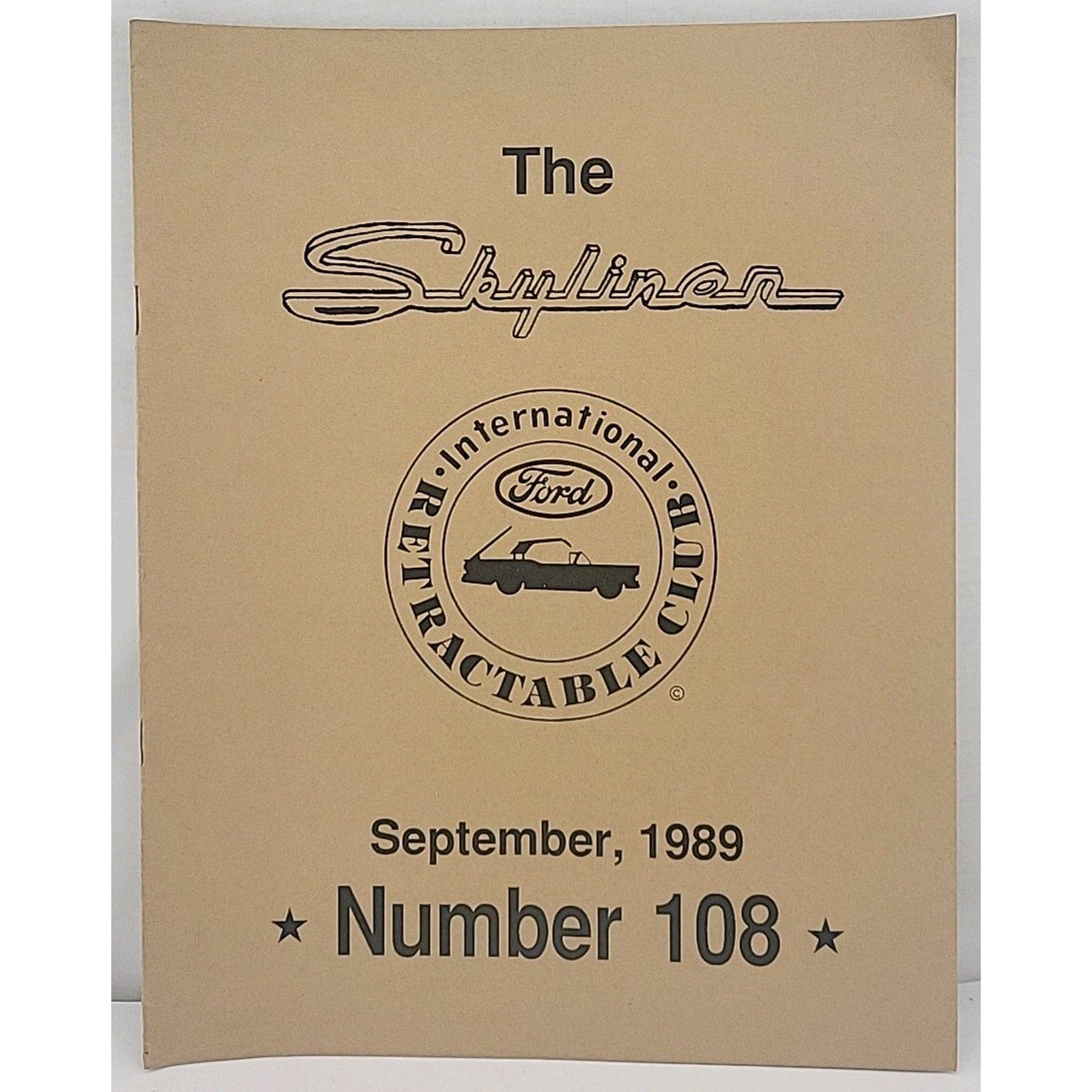 The Skyliner - International Retractable Club - September 1989 Number 108
