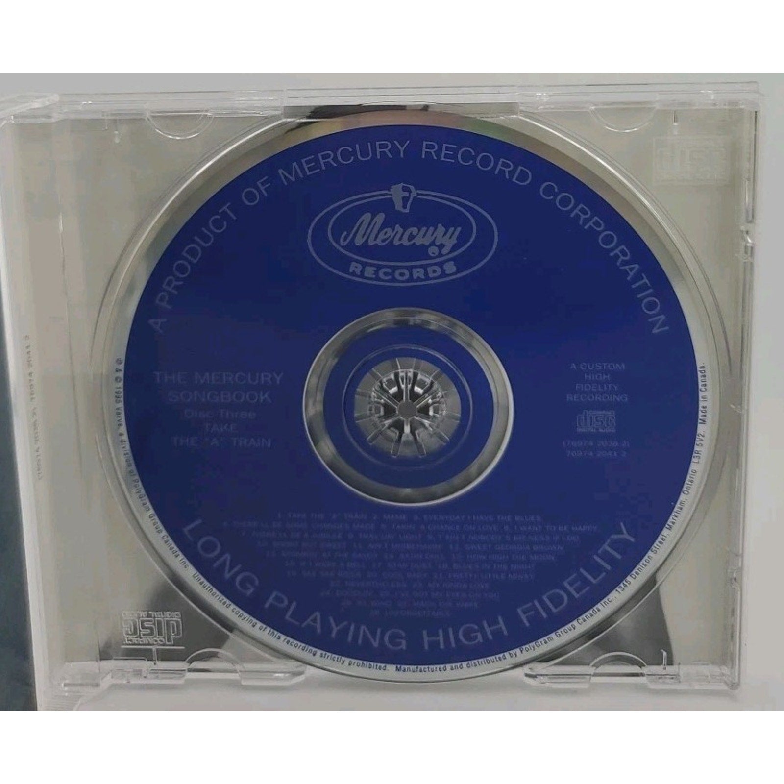 The Mercury Records Songbook Take The "A" Train CD 1995 Mercury