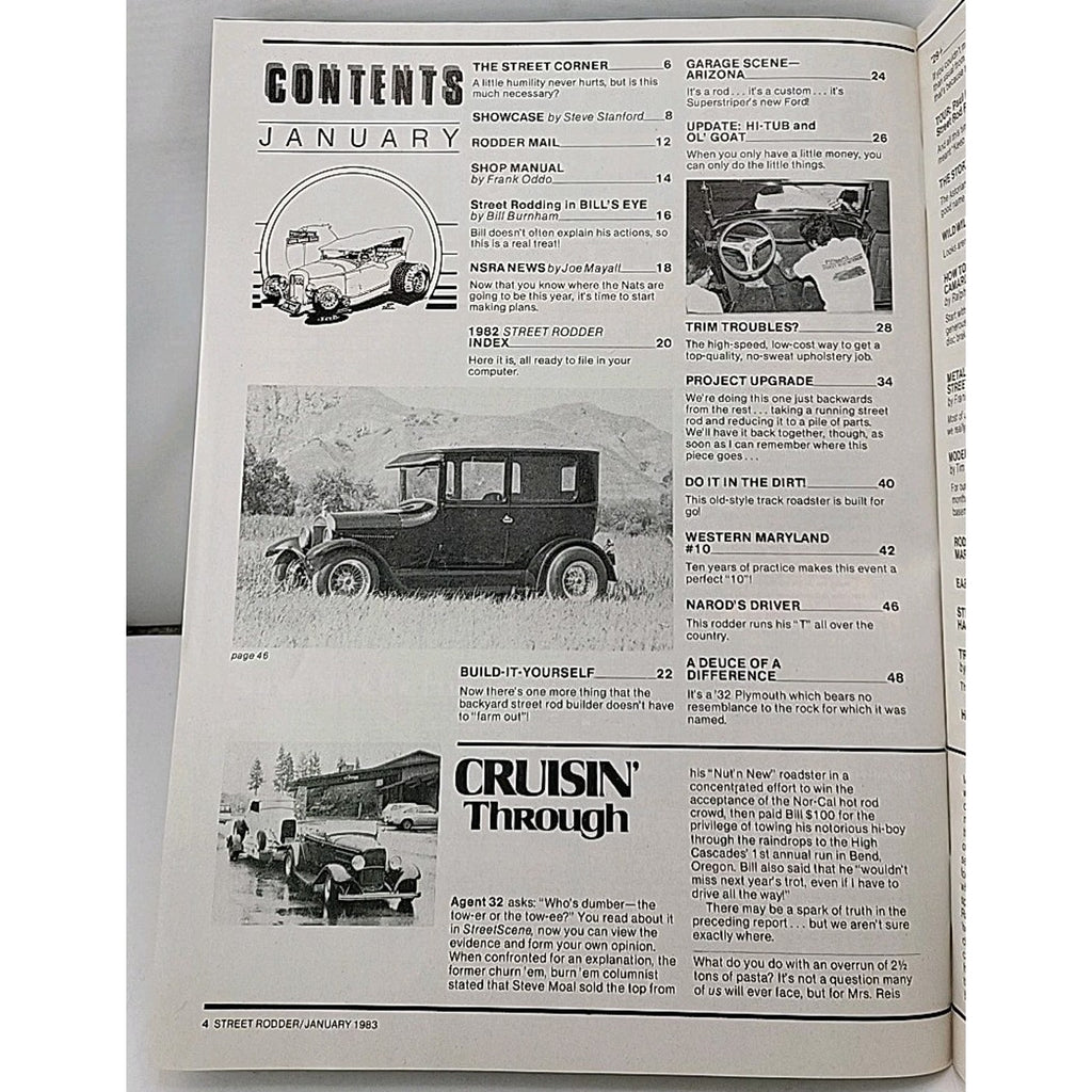 Street Rodder Magazine January 1983 Volume 12 No. 1