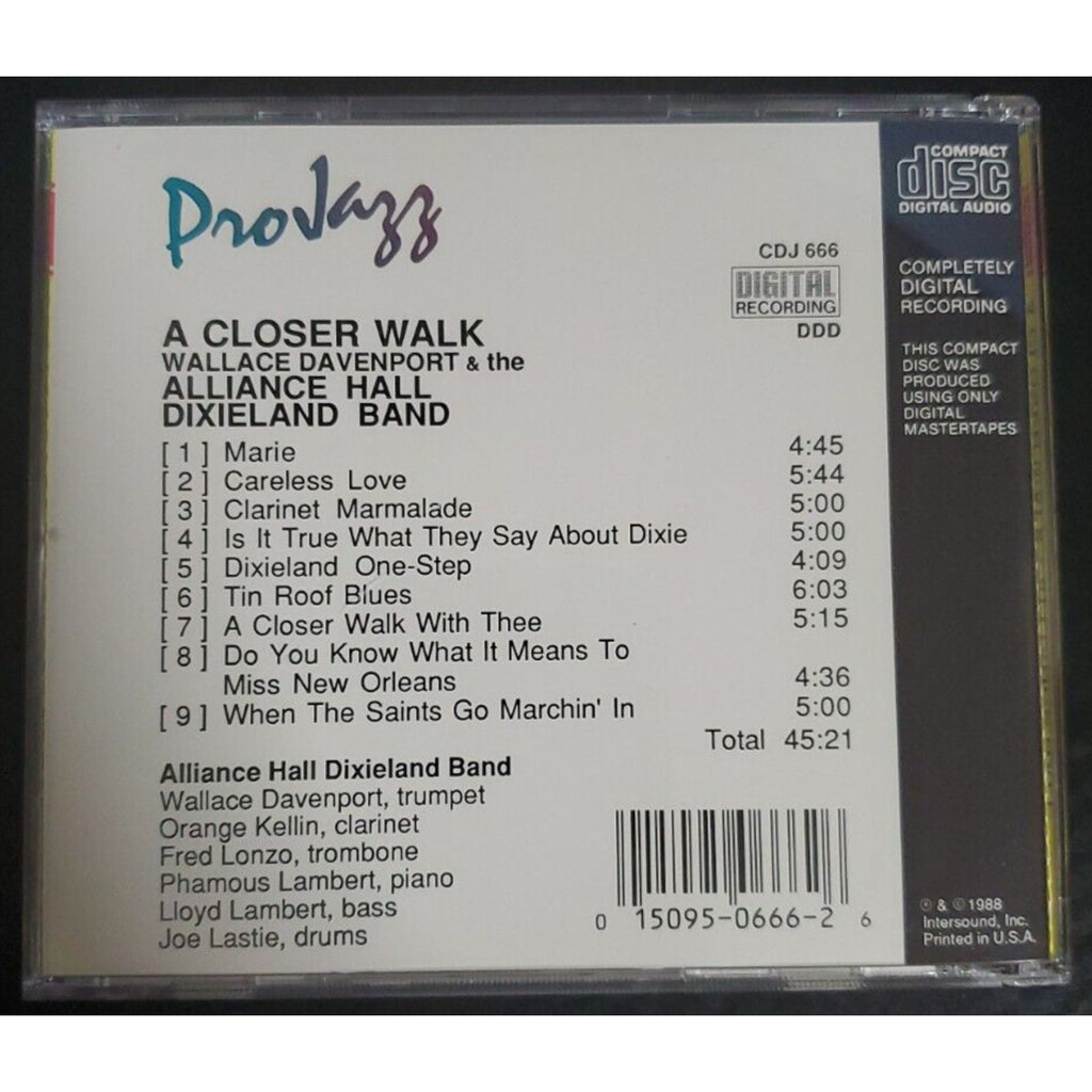 A Closer Walk by Alliance Hall Dixieland Band/Wallace Davenport (CD,...
