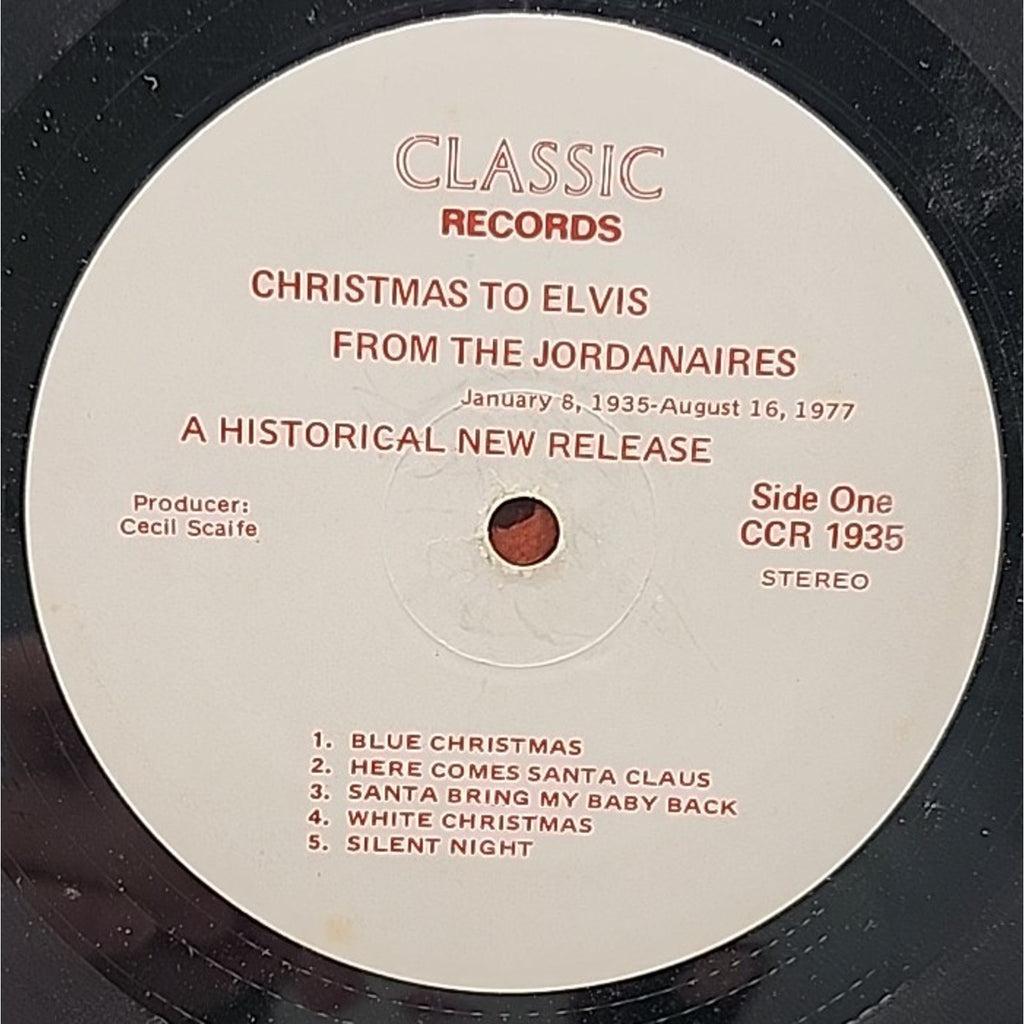Christmas To Elvis From The Jordanaires (Record)